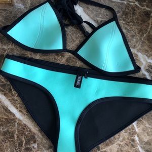Triangl Swimwear Bikini teal and black